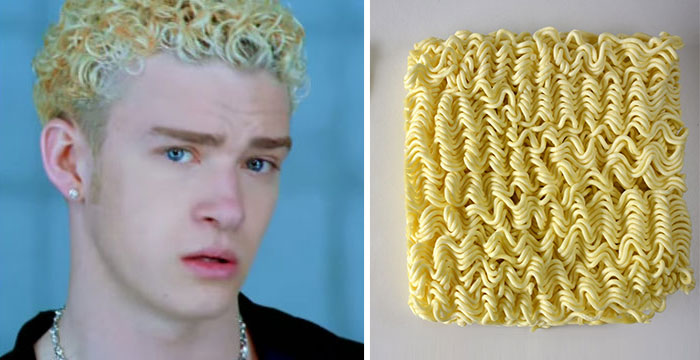 Justin Timberlake's Hair = Ramen Noodles
