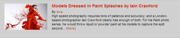 Models Dressed in Paint Splashes by Iain Crawford 