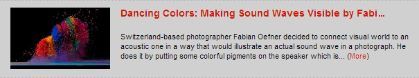 Dancing Colors: Making Sound Waves Visible by Fabian Oefner