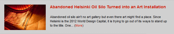 Abandoned Helsinki Oil Silo Turned into an Art Installation