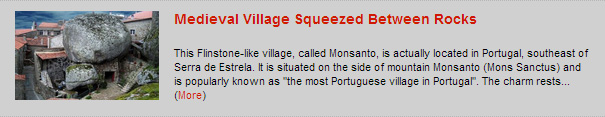 Medieval Village Squeezed Between Rocks 