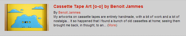 Cassette Tape Art [o-o] by Benoit Jammes 