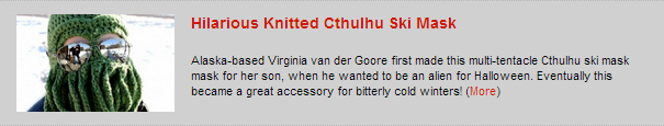 Hilarious Knitted Cthulhu Ski Mask