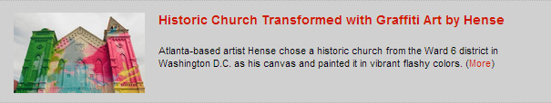 Historic Church Transformed with Graffiti Art by Hense