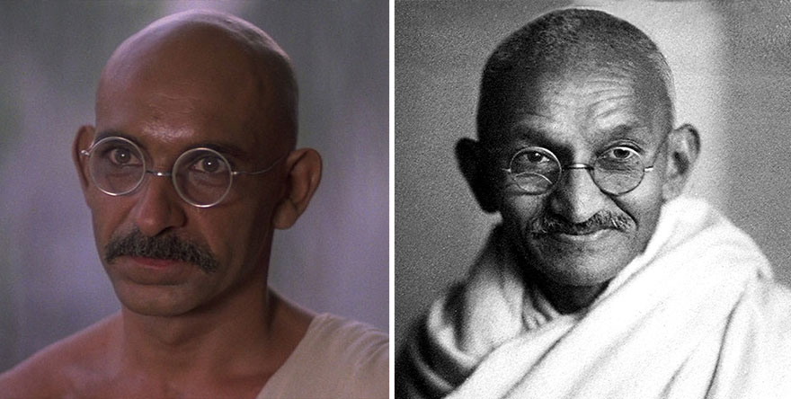 Ben Kingsley as Mohandas Karamchand Gandhi in Gandhi