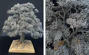 Artist Makes Intricate Tree Sculptures By Twisting Single Wire Strands