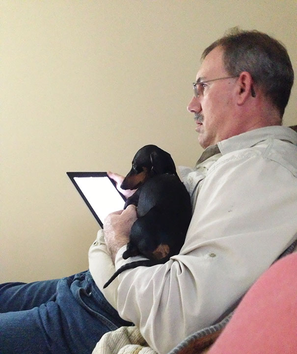 My dad said he didnt want an ipad or a dog / 