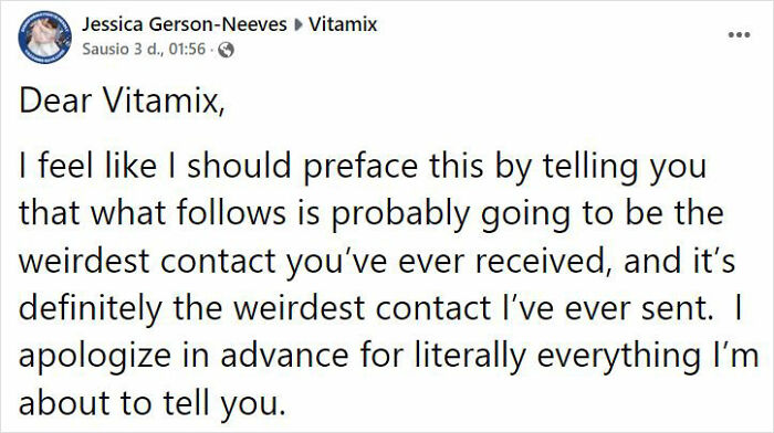 After 2.5 Weeks Of Fighting With Her 3 Cats, Woman Contacts Vitamix Asking For Empty Boxes To Replace The Box Her Cats Took Over With New Blender Inside