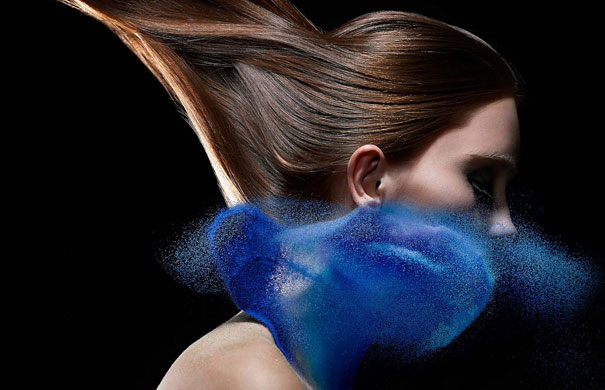 Models Dressed in Paint Splashes by Iain Crawford