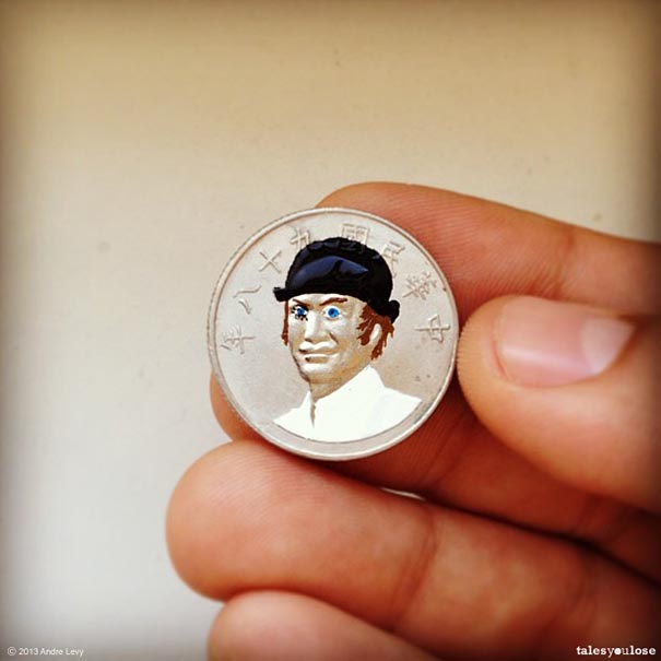 Brazilian Artist Transforms Coins Into Tiny Pop-Culture Portraits (22 pics) Brazilian Artist Transforms Coins Into Tiny Pop-Culture Portraits (22 pics)