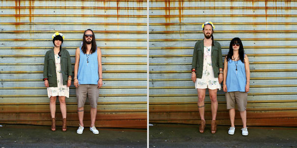 Couples Switch Outfits In Playful, Gender-Bending Photo Series By Hana Pesut (31 pics)