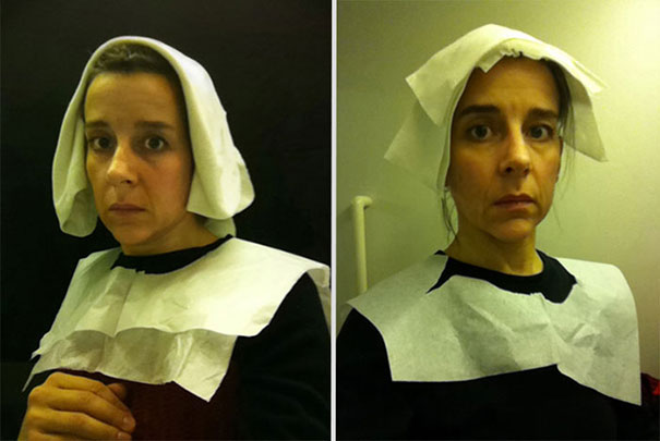 15th Century Flemish Style Portraits Recreated In Airplane Lavatory