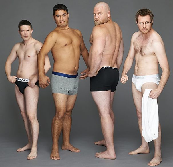 Regular Guys vs Male Supermodels Side-by-side In Underwear Ads