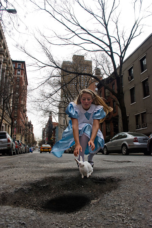 Artists Turn Annoying Potholes Into Creative Scenes (18 pics)