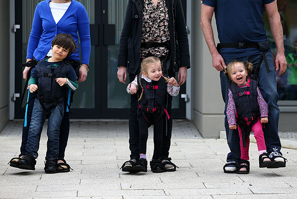 Mother Invents Harness Allowing Parents To Walk With Their Disabled Children