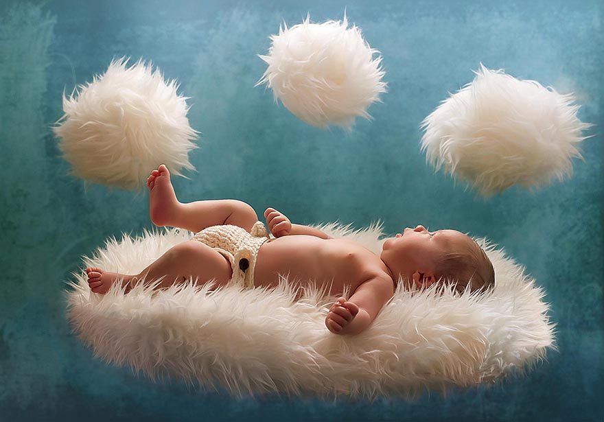 Mother Of Two Illustrates Babies' Dreams On Blackboard