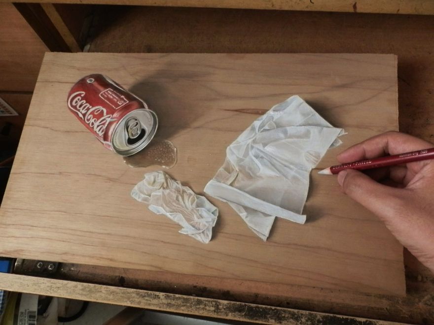 Photorealistic Pastel Drawings On Boards Of Wood Photorealistic Pastel Drawings On Boards Of Wood