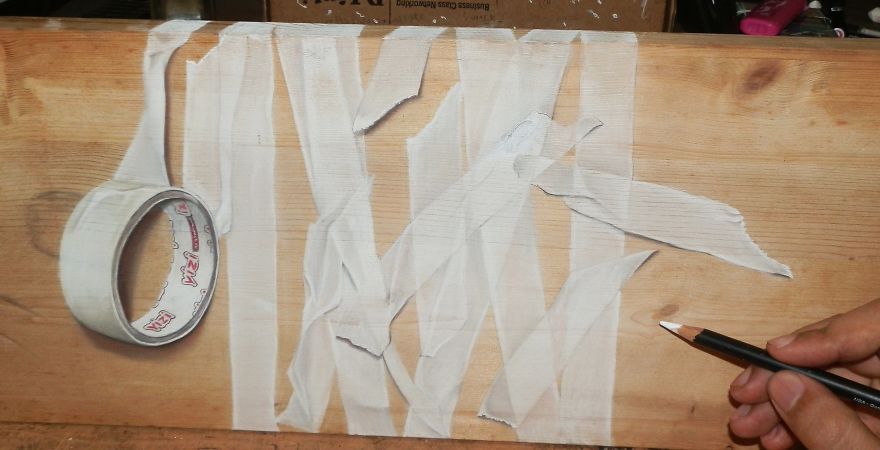 Photorealistic Pastel Drawings On Boards Of Wood Photorealistic Pastel Drawings On Boards Of Wood