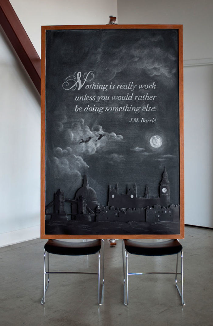 Every Week, Two Anonymous Students Create Stunning Chalkboard Art With Famous Quotes