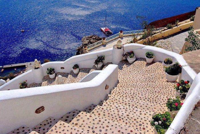 Steps In Santorini, Greece!