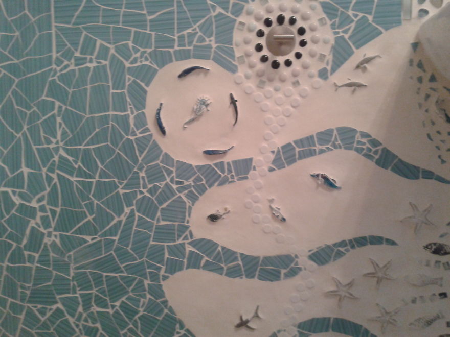 I Made A Mosaic In Bathroom - Bath In The Sea