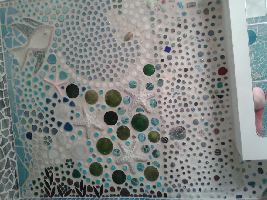 I Made A Mosaic In Bathroom - Bath In The Sea