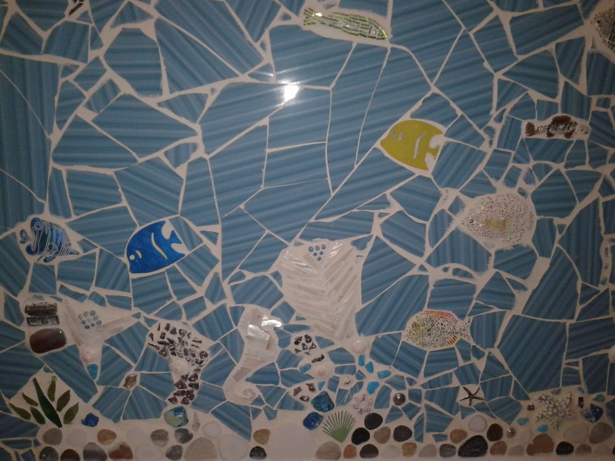I Made A Mosaic In Bathroom - Bath In The Sea