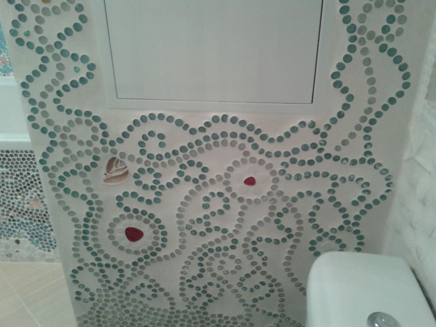 I Made A Mosaic In Bathroom - Bath In The Sea