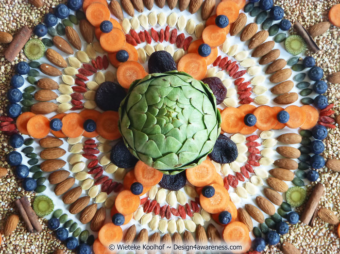 Mandalas Made From Organic Foods