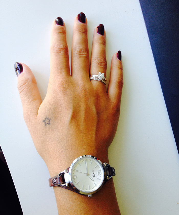 Tiny Star Tattooed On My Hand 7 Years Ago