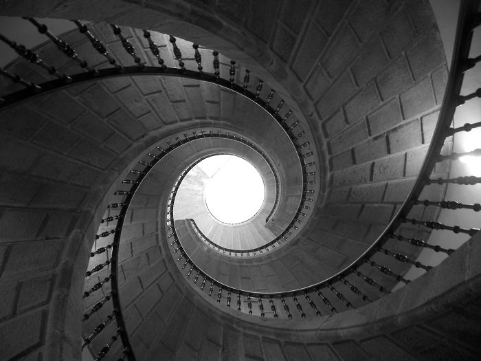 Triple Helical Staircase. Museo Do Pobo Galego. Galiza (spain)
