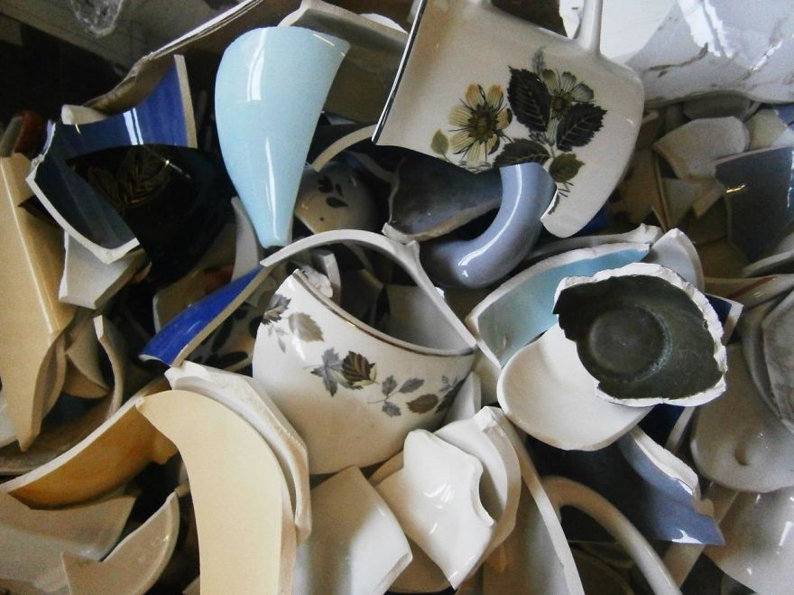 I Break-up And Re-build Pottery From Charity Shops