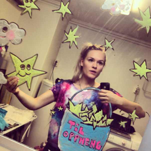 I Drew These On My Bathroom Mirror