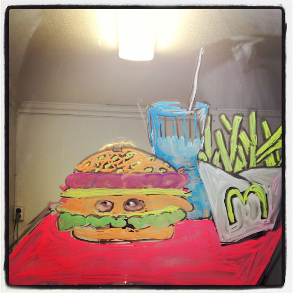 I Drew These On My Bathroom Mirror