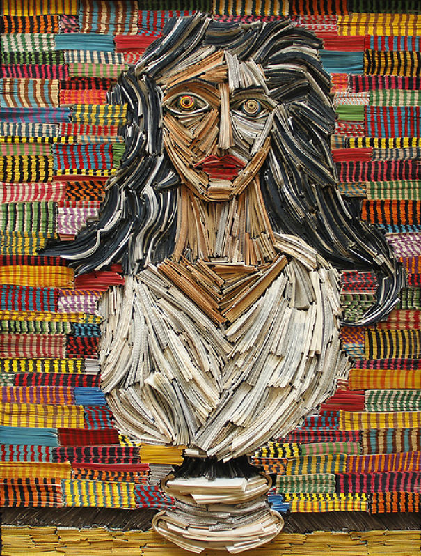 This Artist Uses Scrap Books For His Sculptures