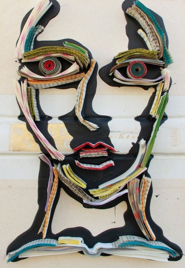 This Artist Uses Scrap Books For His Sculptures