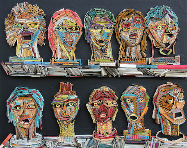 This Artist Uses Scrap Books For His Sculptures