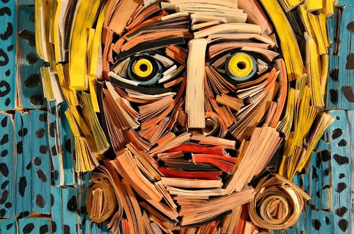 This Artist Uses Scrap Books For His Sculptures