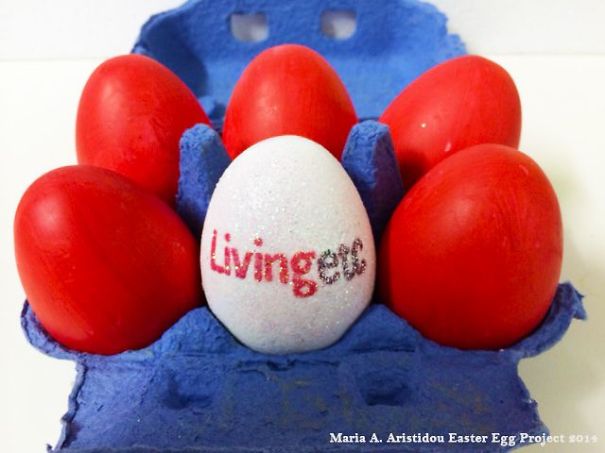 When I Dye Easter Eggs. Easter Egg 'thank You' Project By Maria A. Aristidou
