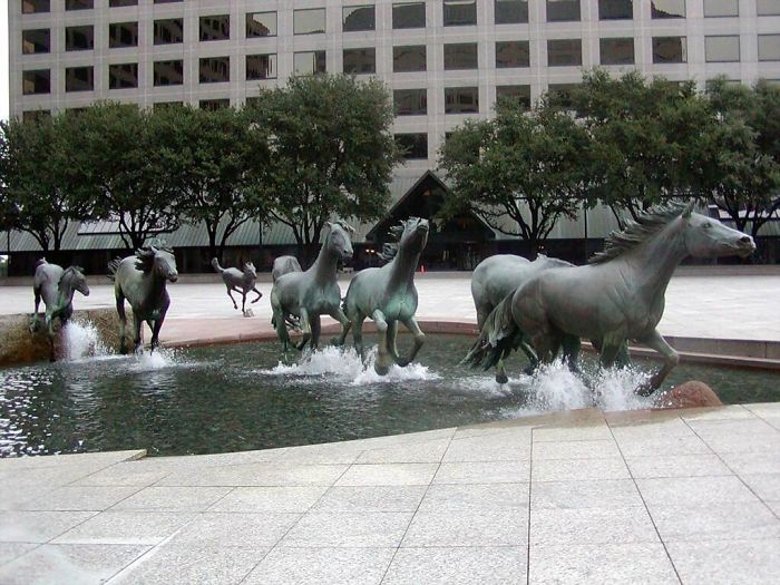 Mustangs By Robert Glen, Las Colinas, Texas, Usa