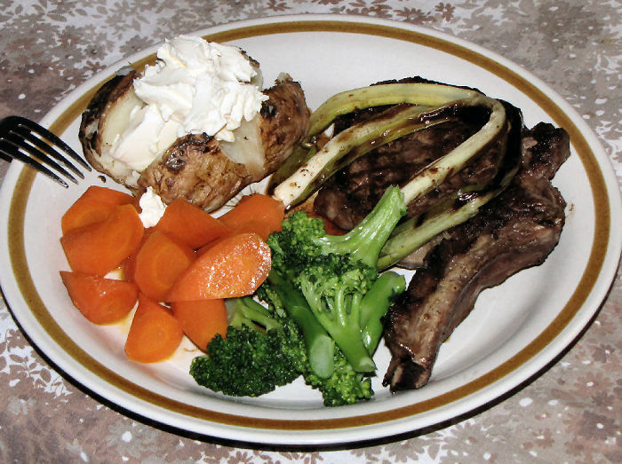 Rib Steak And Veggies