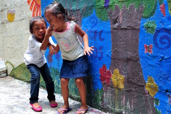 Friends Laughing In The Philippines