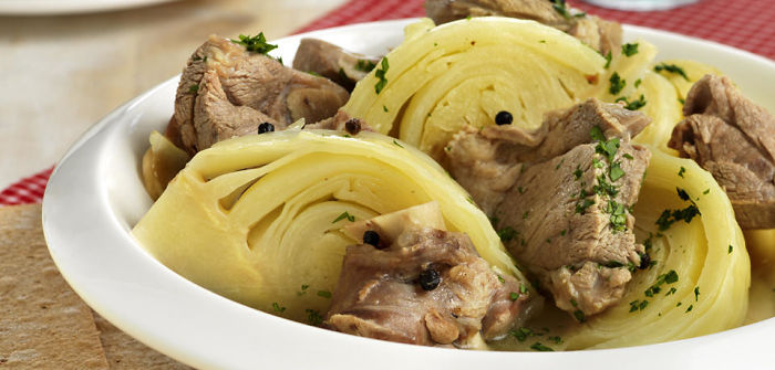 Fårikål- Norwegian Meal Made Of Sheep And Cabbage.