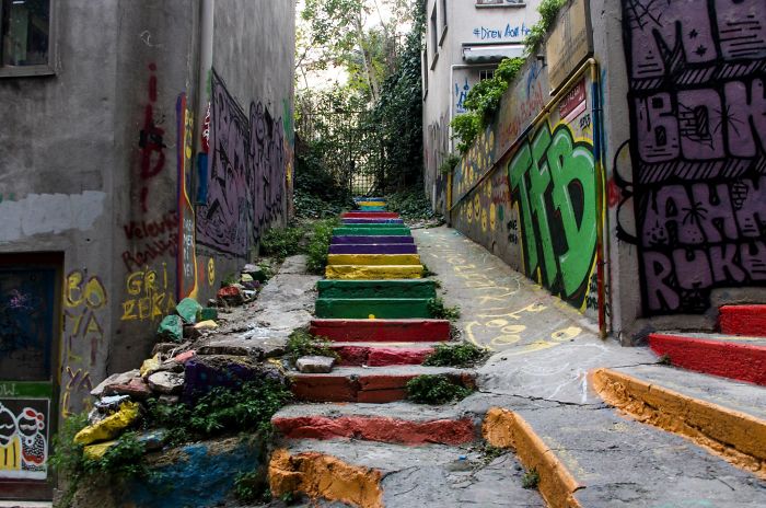 Rainbow Steps, Istanbul Beyoglu