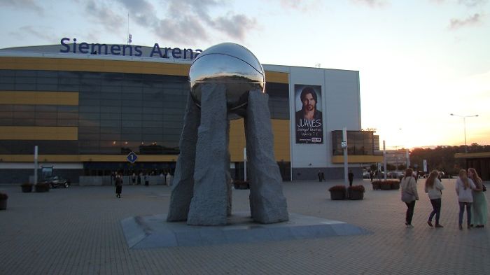 Lithuanian Basketball Sculpture Near "Siemens Arena"
