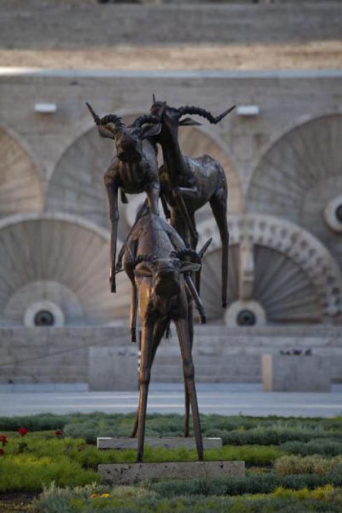 Picture Of Yerevan Cascade (armenia): Jumping Impalas: Bronze Sculpture