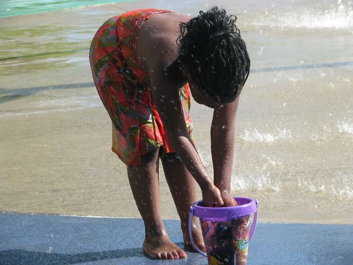 Canada Toronto. Playing At The Beach