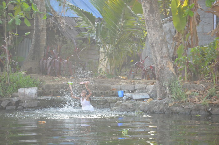 Girl Playing In India