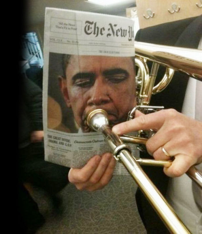 Obama Playing The Trombone