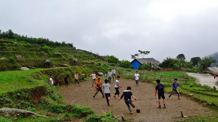 Foot In Rice Terrace, Sapa, Vietnam